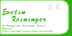 evelin reininger business card